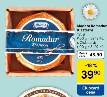 Sýr Romadur Klášterní Madeta