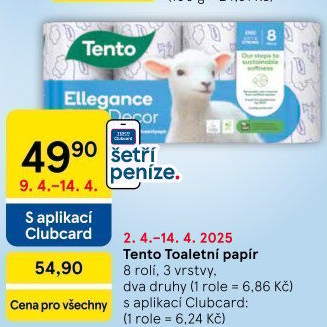 Toaletní papír 3vrstvý Tento