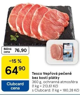 Vepřová pečeně bez kosti Tesco