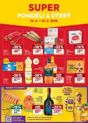 akční leták BILLA 9.4.2025-15.4.2025
