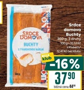 Buchty s náplní Srdce Domova