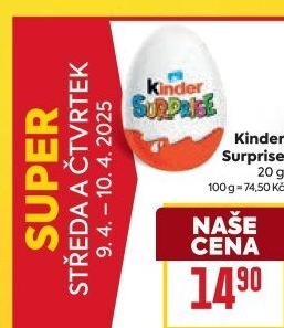 Čokoládové vajíčko s překvapením Kinder Surprise