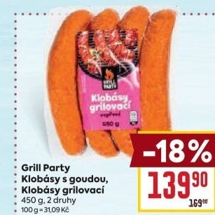 Klobása s goudou Grill Party