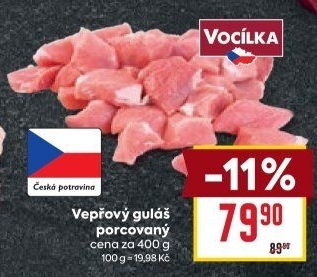 Maso na guláš vepřové Vocílka