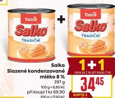 Mléko kondenzované Salko Tatra
