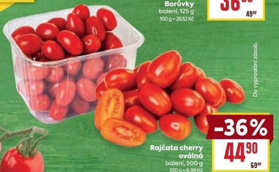 Rajčata cherry oválná