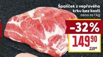 Špalíček z vepřového krku bez kosti