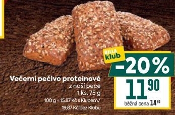 Večerní proteinové pečivo
