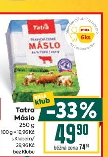 Máslo Tatra