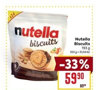 Sušenky Biscuits Nutella