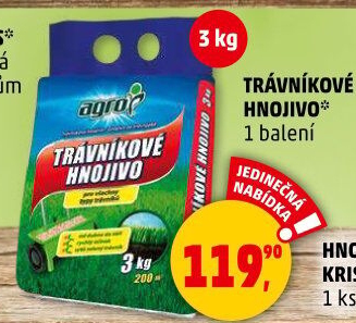 Trávníkové hnojivo Agro