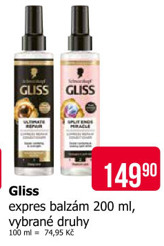 Balzám na vlasy ve spreji Expres Gliss Schwarzkopf