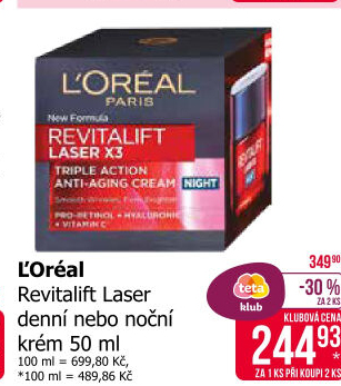 Krém pleťový Laser Revitalift L'