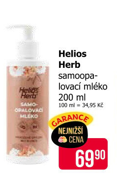 Mléko samoopalovací Helios Herb