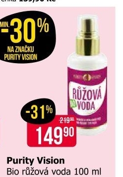 Růžová voda Purity Vision