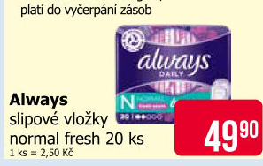Vložky dámské slipové Always