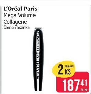 Řasenka Mega Volume Collagene 24H L'