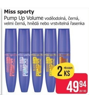 Řasenka Pump Up Booster Divine Volume Miss Sporty