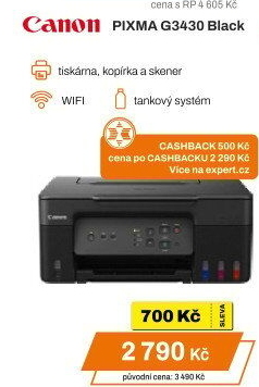 Multifunkční inkoustová tiskárna Canon PIXMA G3430