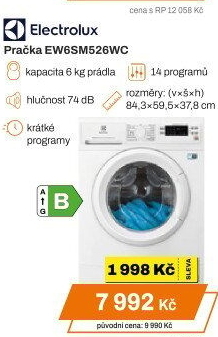 Pračka Electrolux EW6SM526WC
