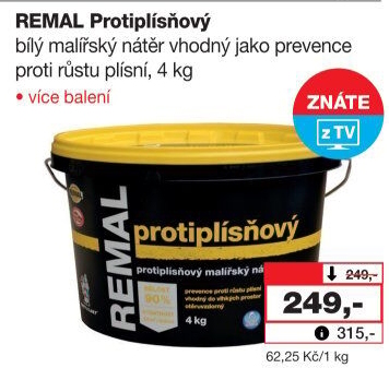 Malířský protiplísňový nátěr Remal