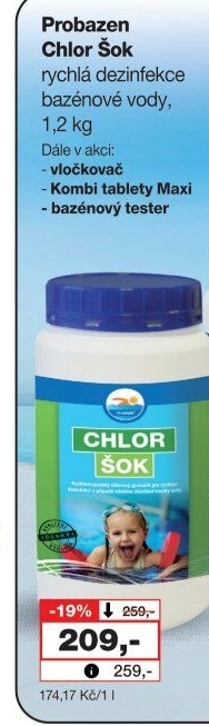 Přípravek do bazénu Chlor Šok Probazen