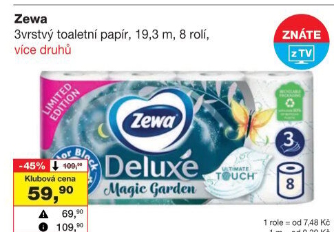Toaletní papír 3vrstvý Deluxe Zewa