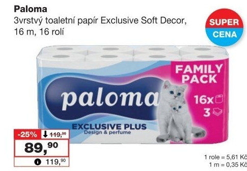 Toaletní papír 3vrstvý Paloma
