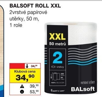 Utěrky kuchyňské 2vrstvé XXL BALsoft