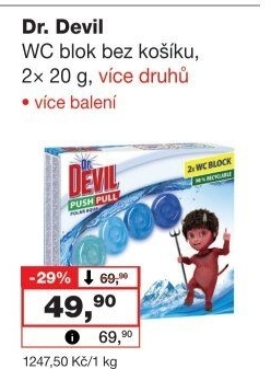 WC blok bodový Push Pull Dr. Devil