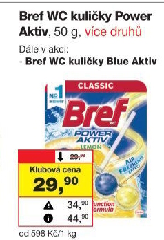 WC blok tuhý Power Aktiv Bref