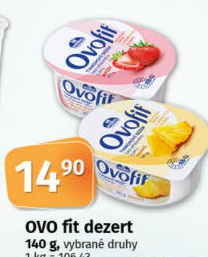 Dezert tvarohový Ovofit Milko