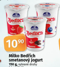 Jogurt Bedřich smetanový ochucený Milko
