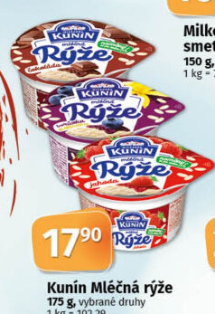 Mléčná rýže Mlékárna Kunín