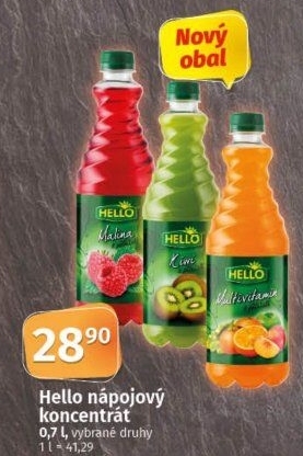 Nápojový koncentrát Hello