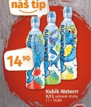 Ochucená voda Waterrr Kubík