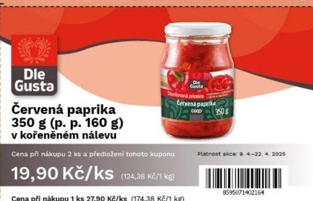 Paprika červená Dle Gusta