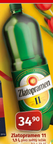 Pivo světlý ležák 11° Zlatopramen