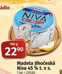 Sýr Niva Jihočeská 45% Madeta