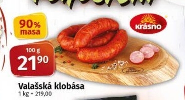 Valašská klobása Krásno
