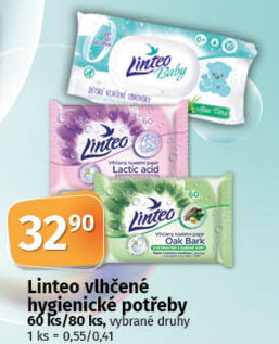 Vlhčené ubrousky Linteo