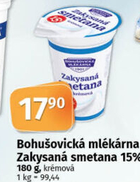 Zakysaná smetana 15% Bohušovická mlékárna