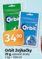 Žvýkačky Orbit
