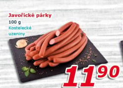 Párky javořické Kostelecké uzeniny