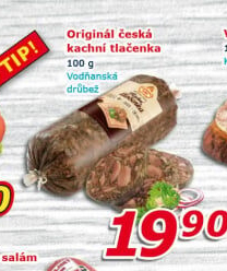 Tlačenka kachní originál česká Vodňanská kachna