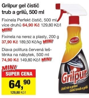 Čistící pasta na nerez a plasty Fixinela