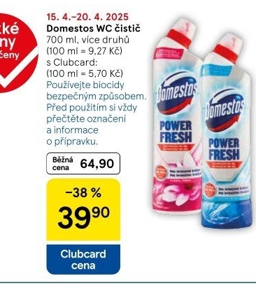 Čistič WC gelový Domestos