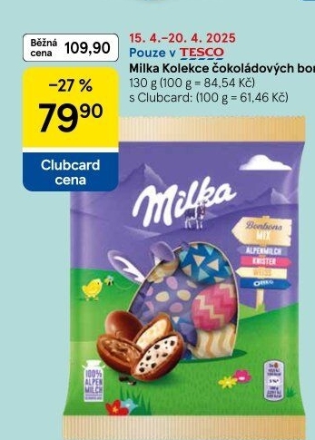 Čokoládová vajíčka Milka