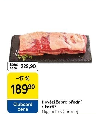 Hovězí žebra s kostí