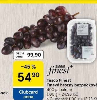 Hrozny tmavé bezsemenné Tesco Finest